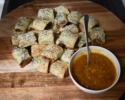 Sausage Rolls with Sage, Apple and Pistachios 